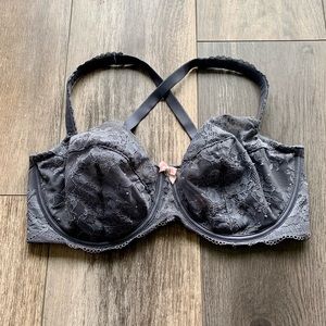 Victoria’s Secret Body by Victoria Unlined Demi Bra Size 38DDD Racer-back Lacey